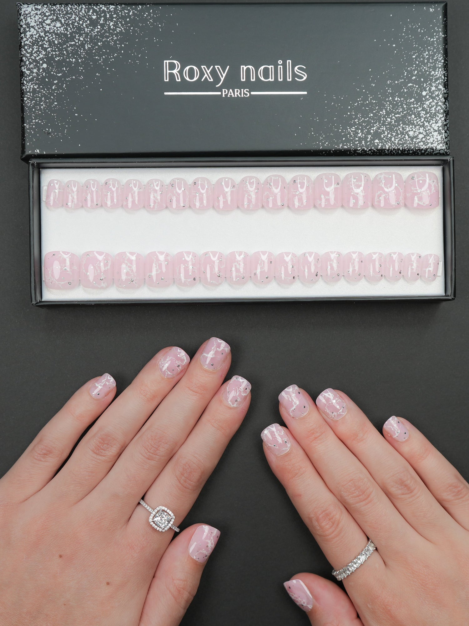 Sparkle Marble 5D Nails That Shine